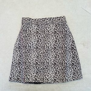 Animal print mini skirt